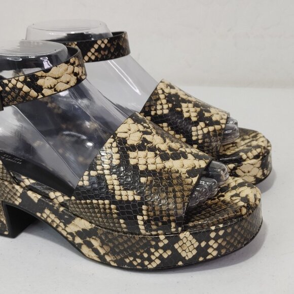 Seychelles Los Angeles Leather Platform Sandals Women's Size 8.5 (Snake … - Picture 5 of 12